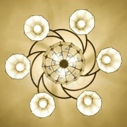 Designer Touch Decorative 9 Light Mediterranean Style Integrated Bath Metal Chandelier