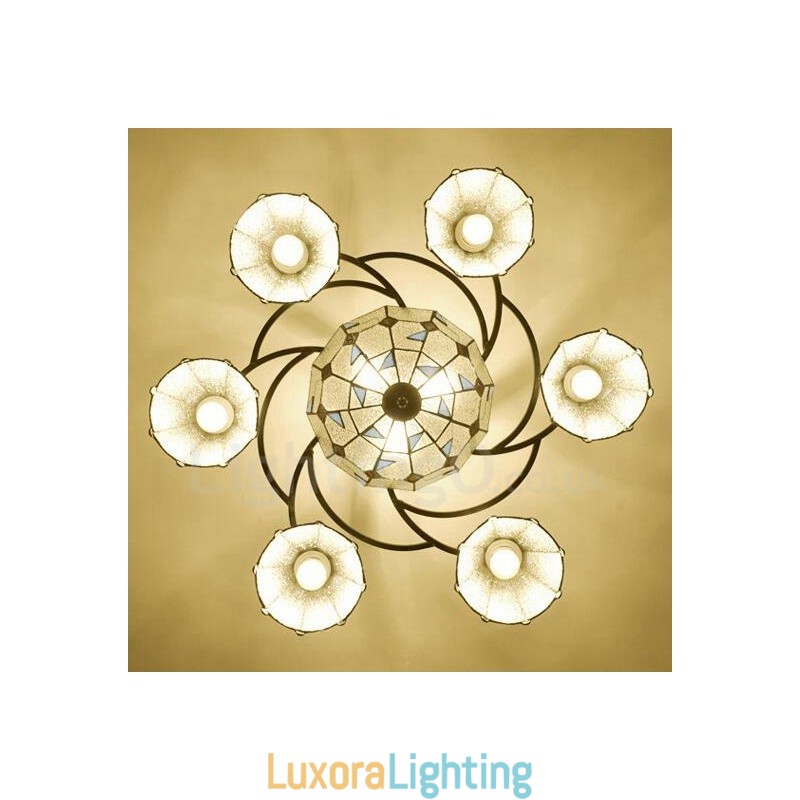 Designer Touch Decorative 9 Light Mediterranean Style Integrated Bath Metal Chandelier