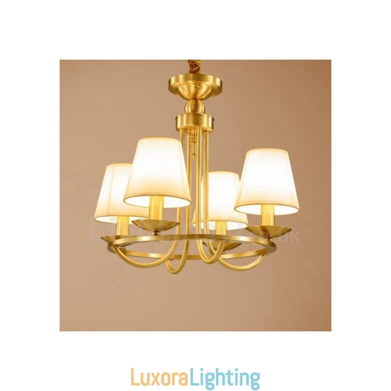 Designer Touch Decorative 4 Light Rustic Lodge Integrated Metal Copper Chandelier