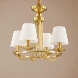 Designer Touch Decorative 4 Light Rustic Lodge Integrated Metal Copper Chandelier