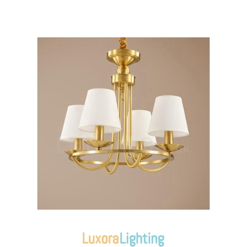 Designer Touch Decorative 4 Light Rustic Lodge Integrated Metal Copper Chandelier