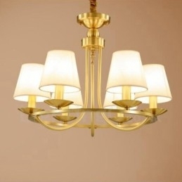 Designer Touch Decorative 6 Light Rustic Lodge Integrated Metal Copper Chandelier