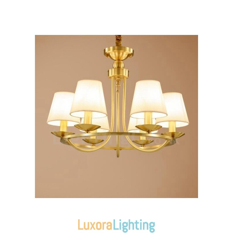 Designer Touch Decorative 6 Light Rustic Lodge Integrated Metal Copper Chandelier