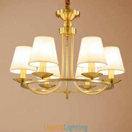 Designer Touch Decorative 6 Light Rustic Lodge Integrated Metal Copper Chandelier