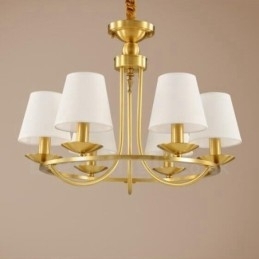 Designer Touch Decorative 6 Light Rustic Lodge Integrated Metal Copper Chandelier