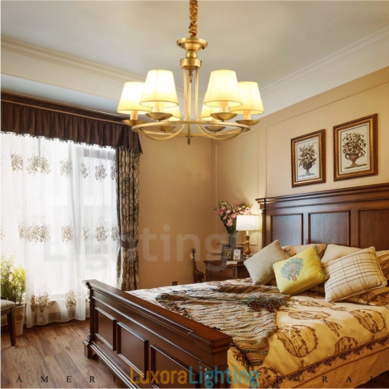 Designer Touch Decorative 6 Light Rustic Lodge Integrated Metal Copper Chandelier