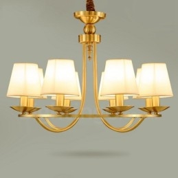 Designer Touch Decorative Brass 8 Light Rustic Lodge Integrated Metal Copper Chandelier