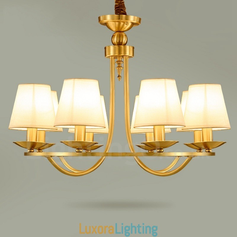 Designer Touch Decorative Brass 8 Light Rustic Lodge Integrated Metal Copper Chandelier