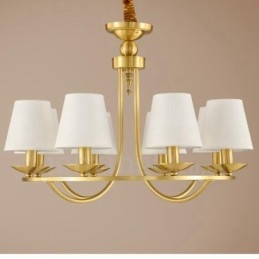 Designer Touch Decorative Brass 8 Light Rustic Lodge Integrated Metal Copper Chandelier