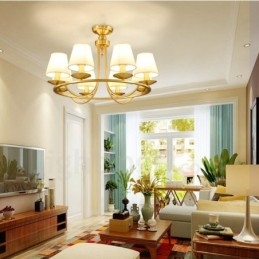 Designer Touch Decorative Brass 8 Light Rustic Lodge Integrated Metal Copper Chandelier