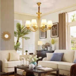 Designer Touch Decorative Brass 8 Light Rustic Lodge Integrated Metal Copper Chandelier