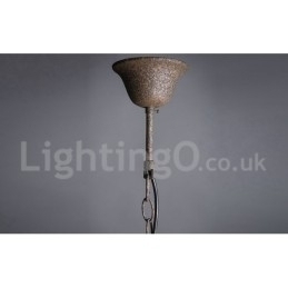 Designer Touch Decorative Diameter 60CM 80CM Vintage Crystal Painting Metal Chandelier Rusty Colour Pendant Light