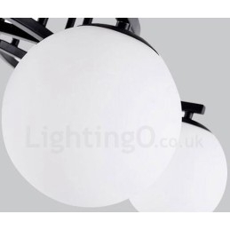 Designer Touch Decorative 7 Light Rustic Lodge Integrated Chandelier with Glass Shade