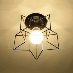 Designer Touch Decorative Single Light Rustic Lodge Integrated Chandelier