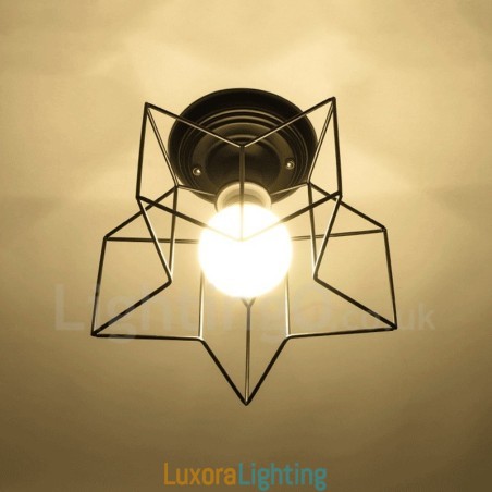 Designer Touch Decorative Single Light Rustic Lodge Integrated Chandelier