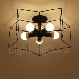 Designer Touch Decorative 5 Light Rustic Lodge Integrated Chandelier