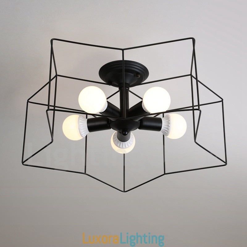 Designer Touch Decorative 5 Light Rustic Lodge Integrated Chandelier