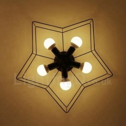 Designer Touch Decorative 5 Light Rustic Lodge Integrated Chandelier