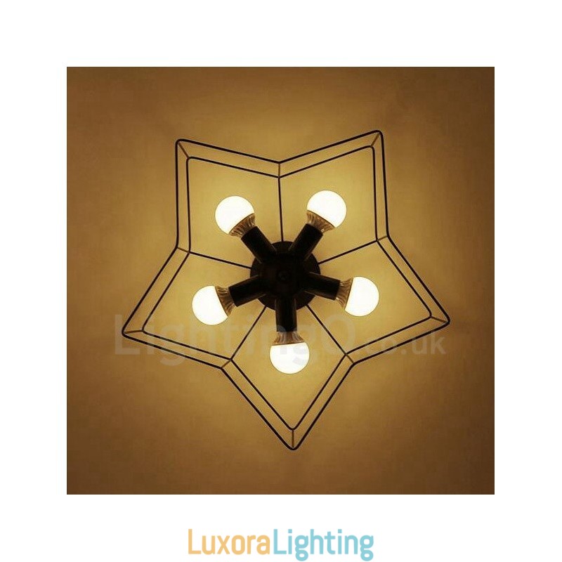 Designer Touch Decorative 5 Light Rustic Lodge Integrated Chandelier
