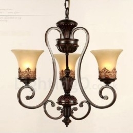 Designer Touch Decorative 3 Light Rustic Lodge Integrated Metal Chandelier
