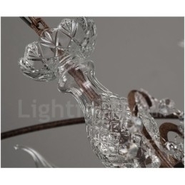 Designer Touch Decorative Diameter 60CM 80CM Vintage Crystal Painting Metal Chandelier Rusty Colour Pendant Light