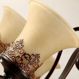 Designer Touch Decorative 6 Light Rustic Lodge Integrated Metal Chandelier