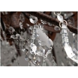 Designer Touch Decorative Diameter 60CM 80CM Vintage Crystal Painting Metal Chandelier Rusty Colour Pendant Light