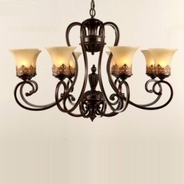 Designer Touch Decorative 8 Light Rustic Lodge Integrated Metal Chandelier