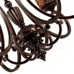 Designer Touch Decorative 8 Light Rustic Lodge Integrated Metal Chandelier