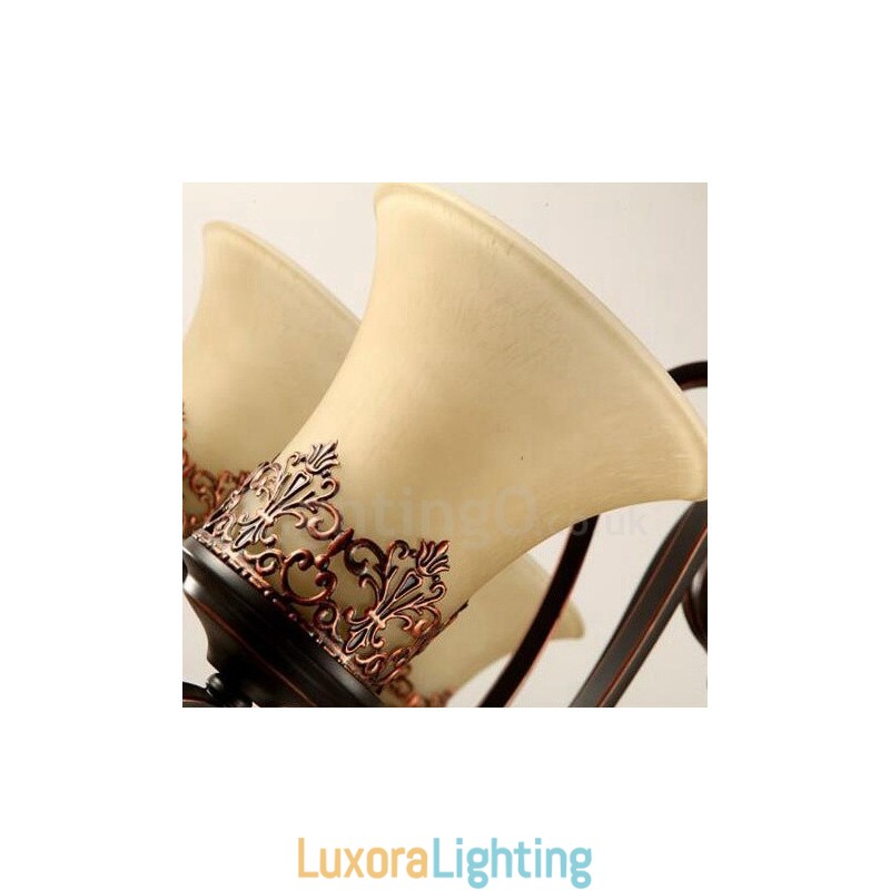 Designer Touch Decorative 8 Light Rustic Lodge Integrated Metal Chandelier