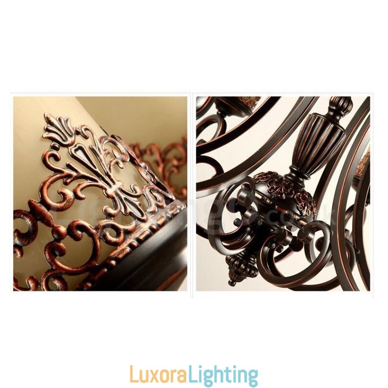 Designer Touch Decorative 12 Light Rustic Lodge Integrated Metal Chandelier