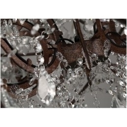 Designer Touch Decorative Diameter 60CM 80CM Vintage Crystal Painting Metal Chandelier Rusty Colour Pendant Light