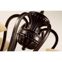 Designer Touch Decorative 12 Light Rustic Lodge Integrated Metal Chandelier