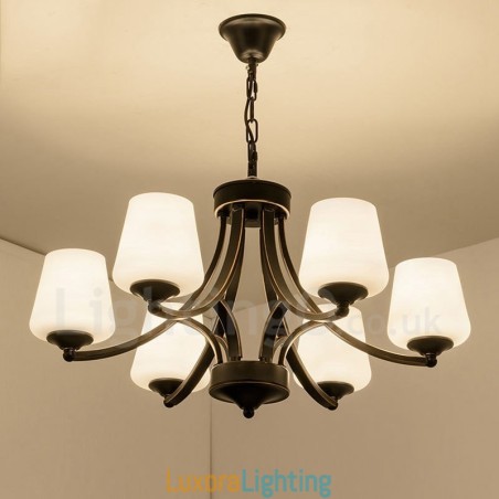 Designer Touch Decorative 6 Light Rustic Lodge Integrated Metal Chandelier