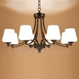 Designer Touch Decorative 8 Light Rustic Lodge Integrated Metal Chandelier