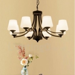 Designer Touch Decorative 8 Light Rustic Lodge Integrated Metal Chandelier
