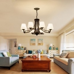 Designer Touch Decorative 8 Light Rustic Lodge Integrated Metal Chandelier