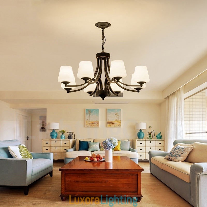 Designer Touch Decorative 8 Light Rustic Lodge Integrated Metal Chandelier