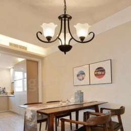 Designer Touch Decorative 3 Light Rustic Lodge Integrated Metal Chandelier