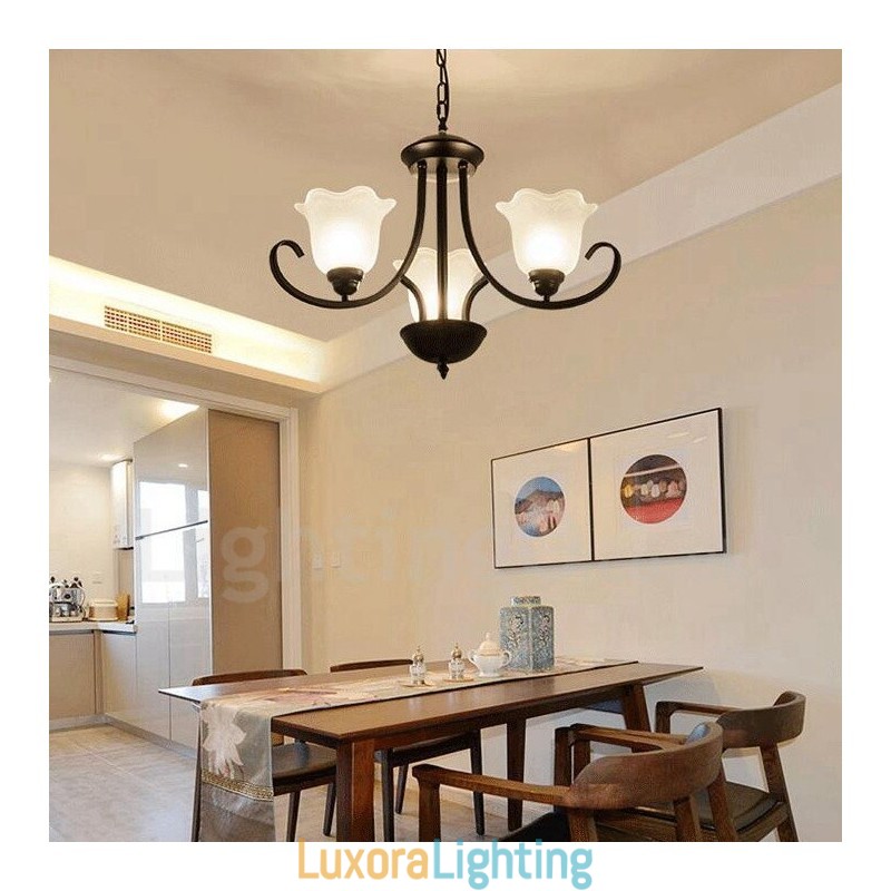 Designer Touch Decorative 3 Light Rustic Lodge Integrated Metal Chandelier