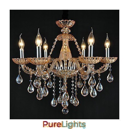 Designer Touch Decorative Chandelier Crystal Traditional Classic Glass 6 Light
