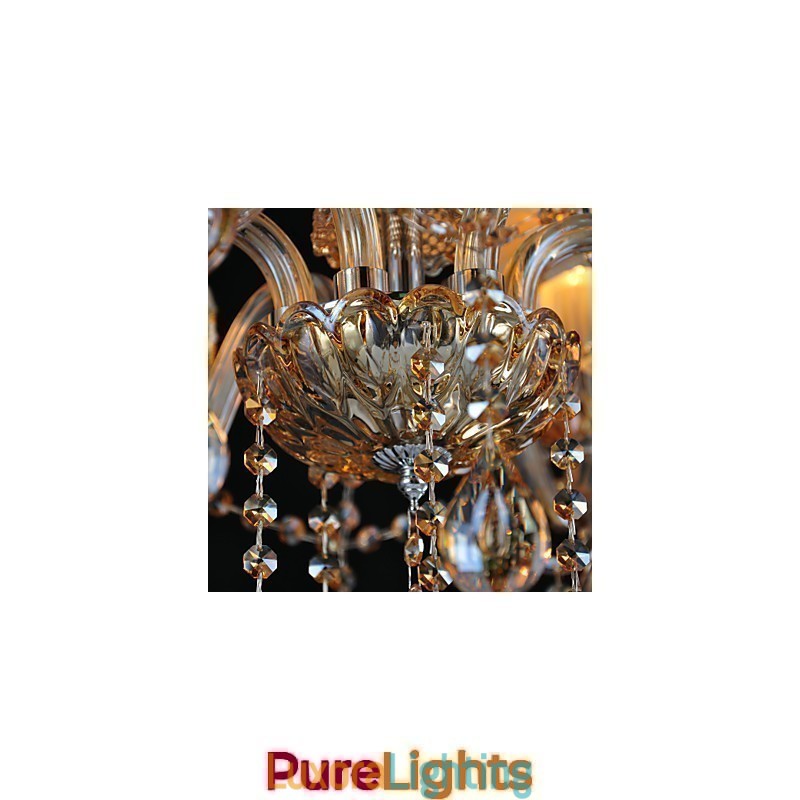 Designer Touch Decorative Chandelier Crystal Traditional Classic Glass 6 Light