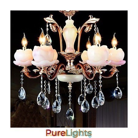 Designer Touch Decorative European Style Luxury Zinc Alloy Jade Crystal Pendant