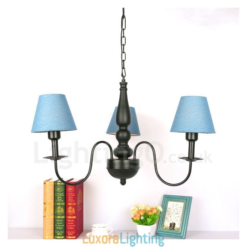 Designer Touch Decorative 3 Light Traditional Classic Integrated Metal Chandelier