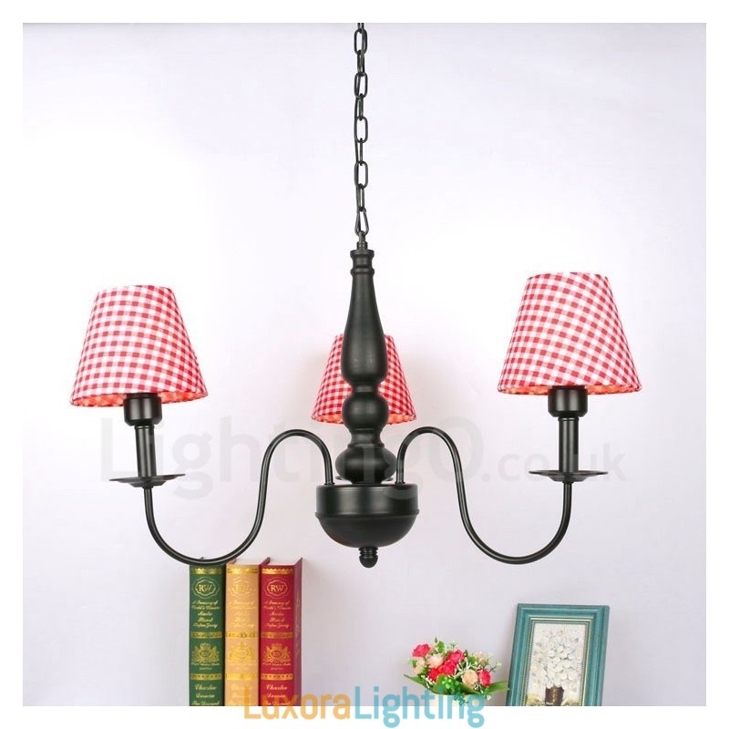 Designer Touch Decorative 3 Light Traditional Classic Integrated Metal Chandelier