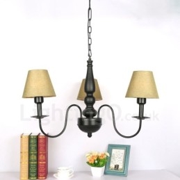 Designer Touch Decorative 3 Light Traditional Classic Integrated Metal Chandelier