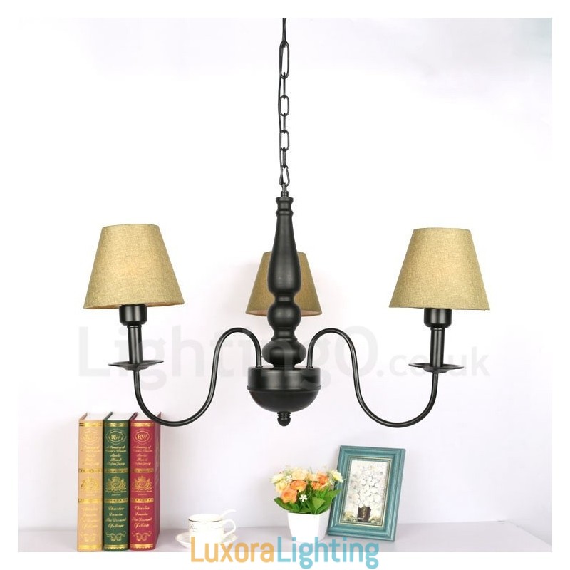 Designer Touch Decorative 3 Light Traditional Classic Integrated Metal Chandelier