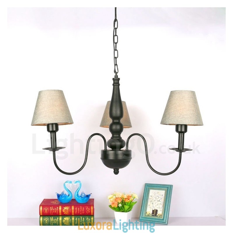 Designer Touch Decorative 3 Light Traditional Classic Integrated Metal Chandelier