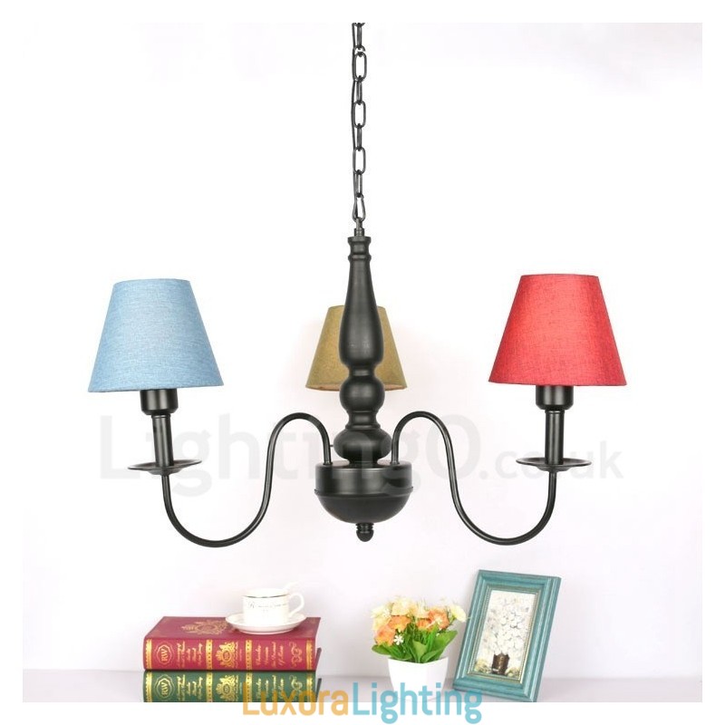 Designer Touch Decorative 3 Light Traditional Classic Integrated Metal Chandelier