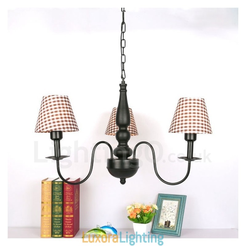 Designer Touch Decorative 3 Light Traditional Classic Integrated Metal Chandelier